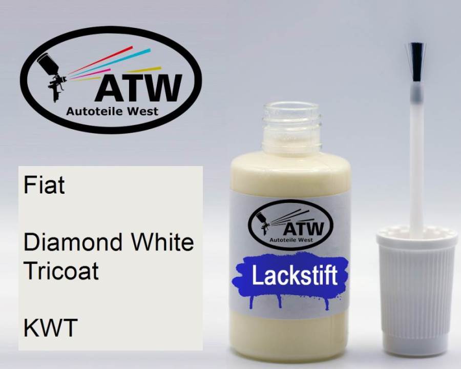 Fiat, Diamond White Tricoat, KWT: 20ml Lackstift, von ATW Autoteile West.